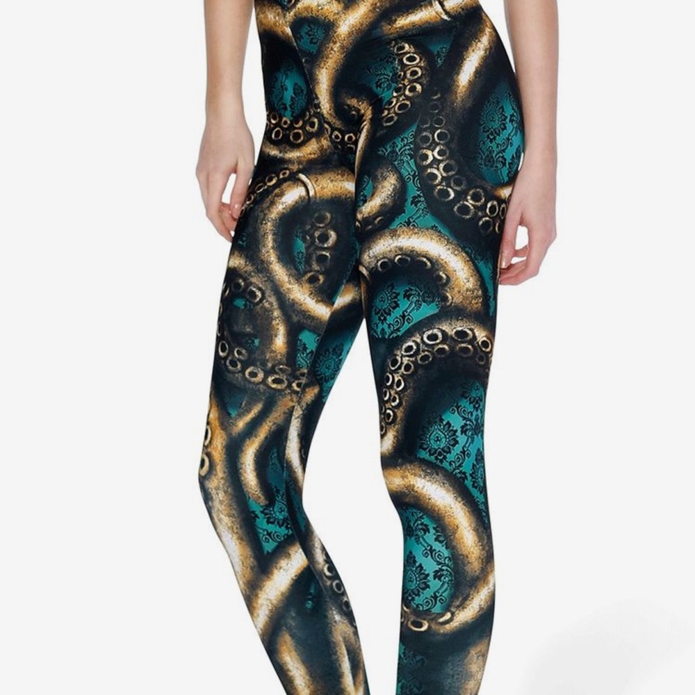 Black Milk Wallpaper Kracken Leggings